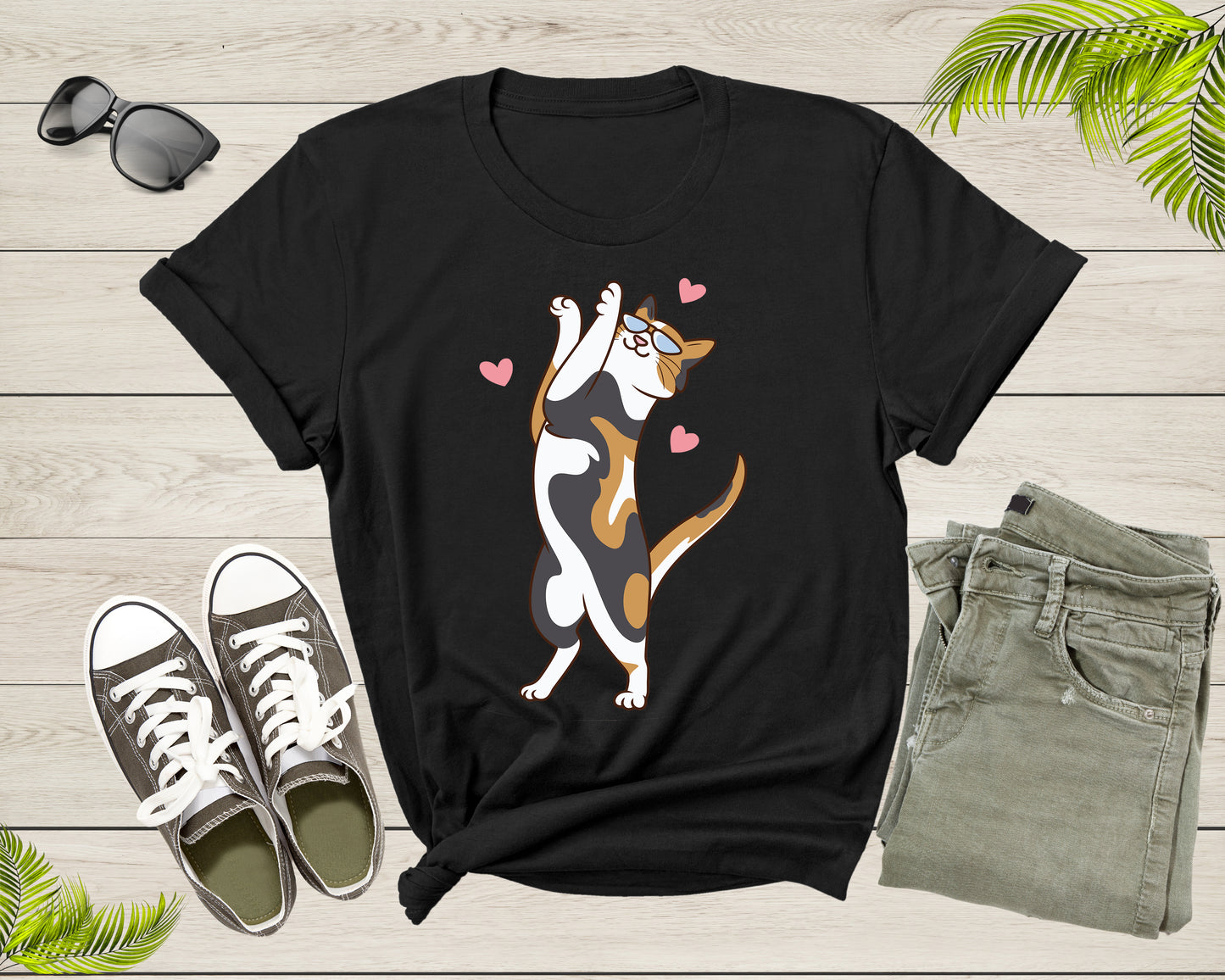 Cute Funny Dancing Cat Kitty Kitten Music Note For Men Women T-shirt Cat Lover Funny Cat Shirt Cat Lover Cat Owner Gift Pet Lover Shirt