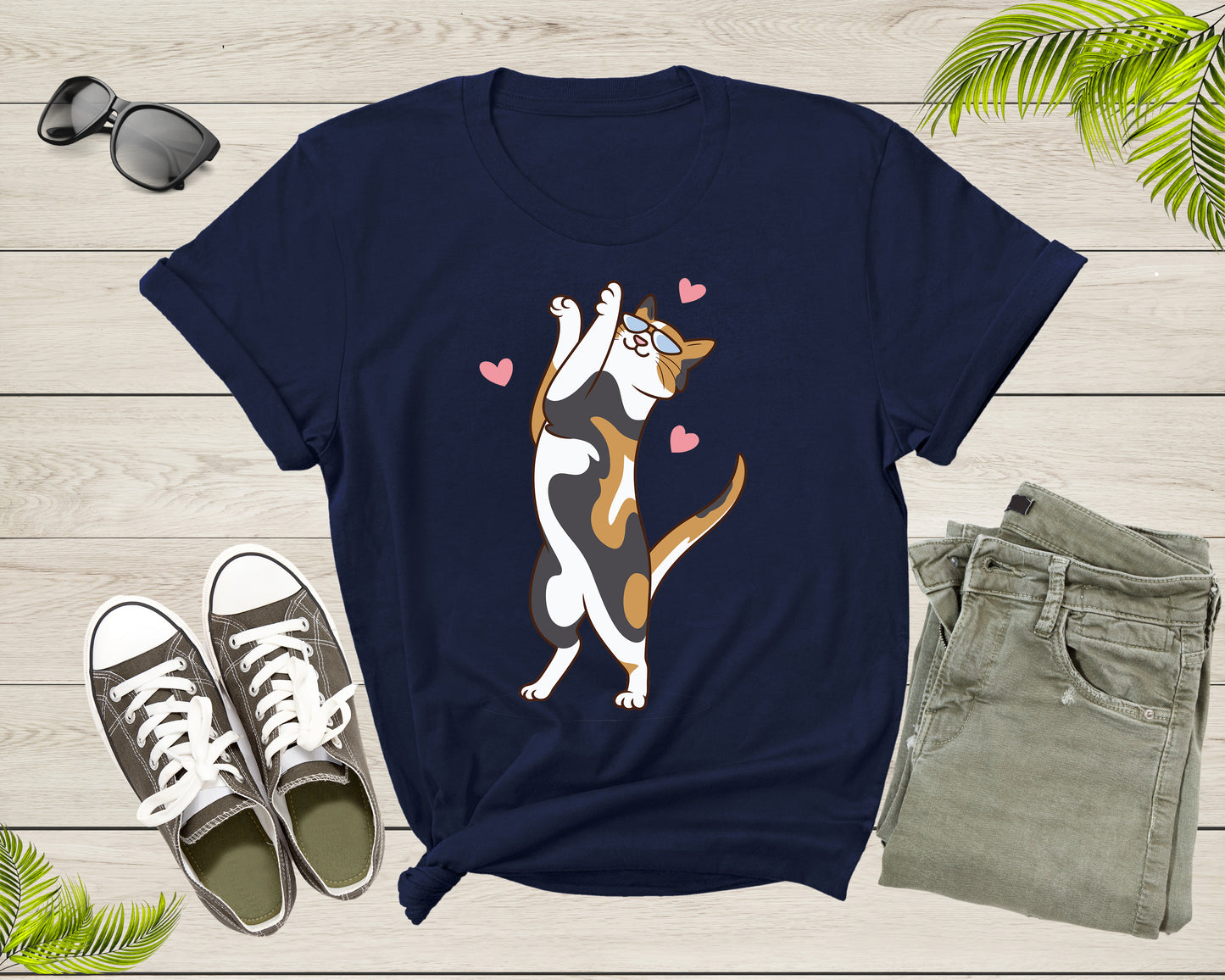 Cute Funny Dancing Cat Kitty Kitten Music Note For Men Women T-shirt Cat Lover Funny Cat Shirt Cat Lover Cat Owner Gift Pet Lover Shirt