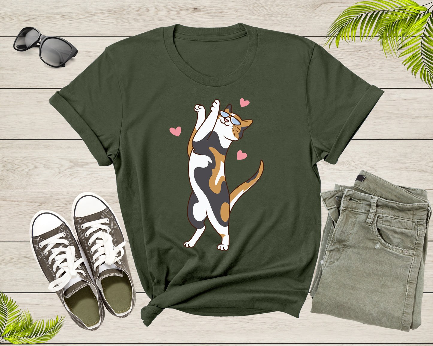 Cute Funny Dancing Cat Kitty Kitten Music Note For Men Women T-shirt Cat Lover Funny Cat Shirt Cat Lover Cat Owner Gift Pet Lover Shirt