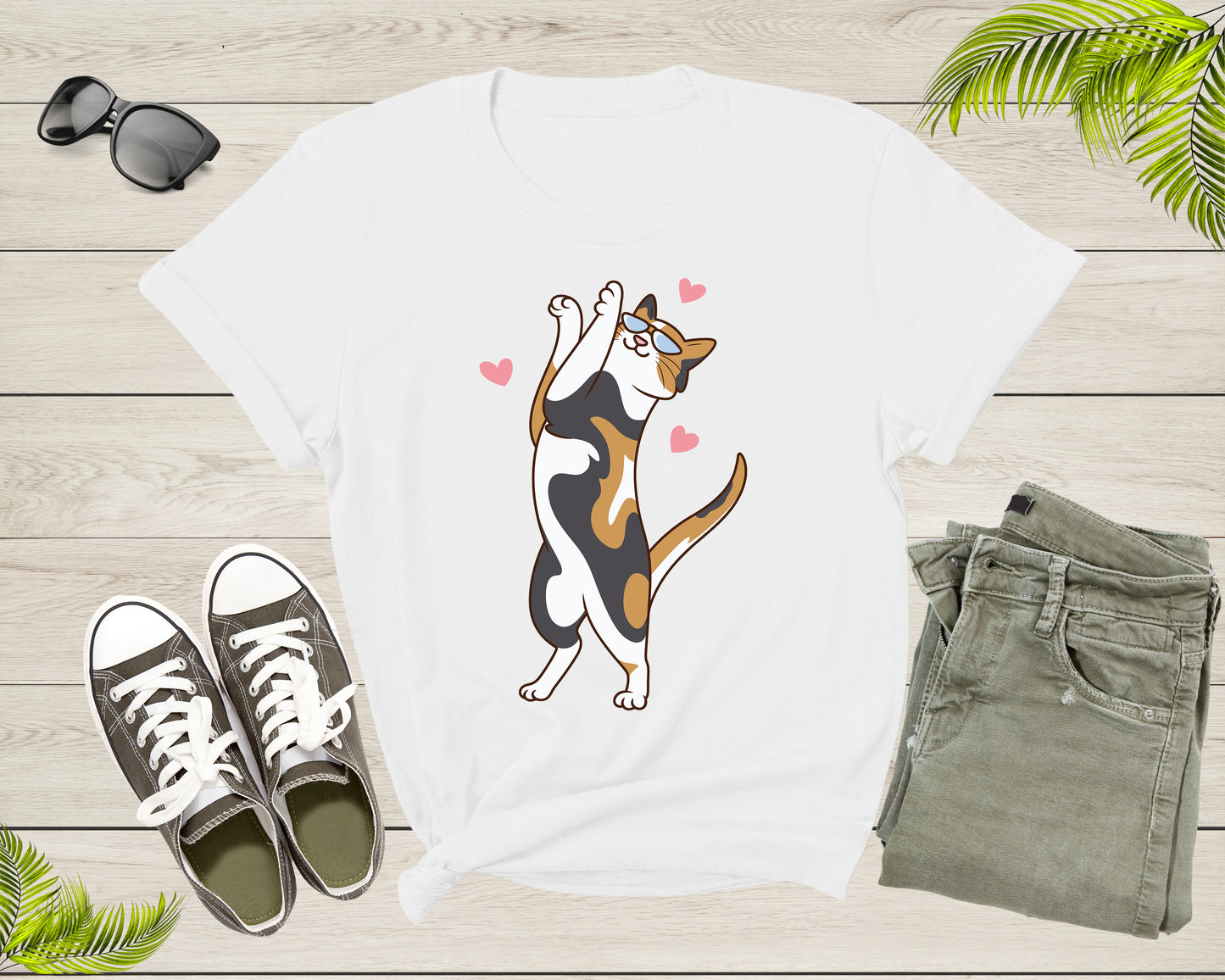 Cute Funny Dancing Cat Kitty Kitten Music Note For Men Women T-shirt Cat Lover Funny Cat Shirt Cat Lover Cat Owner Gift Pet Lover Shirt