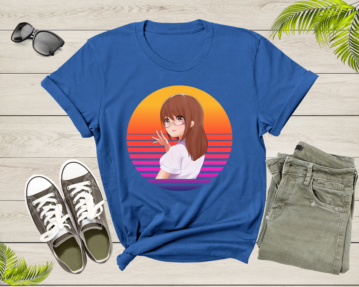 Beautiful Japanese Retro Anime Girl Manga Design T-shirt For Men Women Cute Anime Shirt For Kids Teens Boys Girls Teenager Anime Gift Tshirt