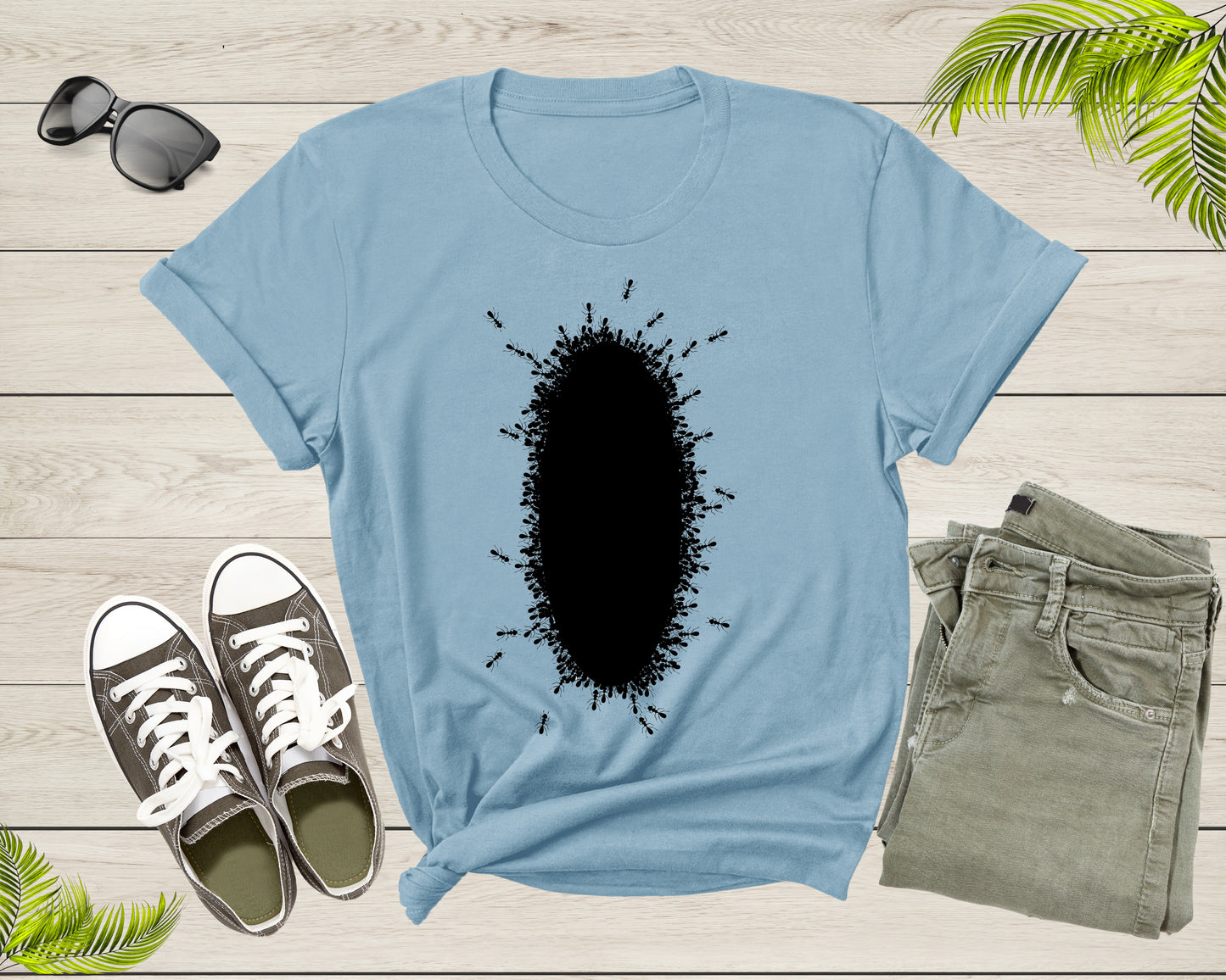 Black Ants Insects Forming Round Oval Fire Ant For Men Women T-shirt Ant Shirt For Men Women Kids Boys Girls Teens Ant Lover Gift Tshirt