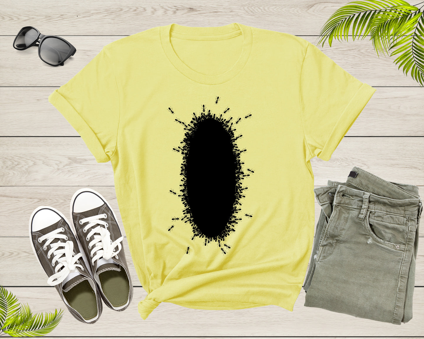 Black Ants Insects Forming Round Oval Fire Ant For Men Women T-shirt Ant Shirt For Men Women Kids Boys Girls Teens Ant Lover Gift Tshirt