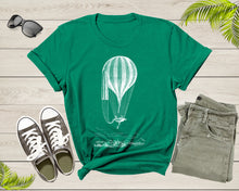 Load image into Gallery viewer, Black White Hot Air Balloon Art Drawing Flying In The Sky T-shirt Hot Balloon Lover Shirt For Men Women Kids Boys Girls Teens Gift Tshirt