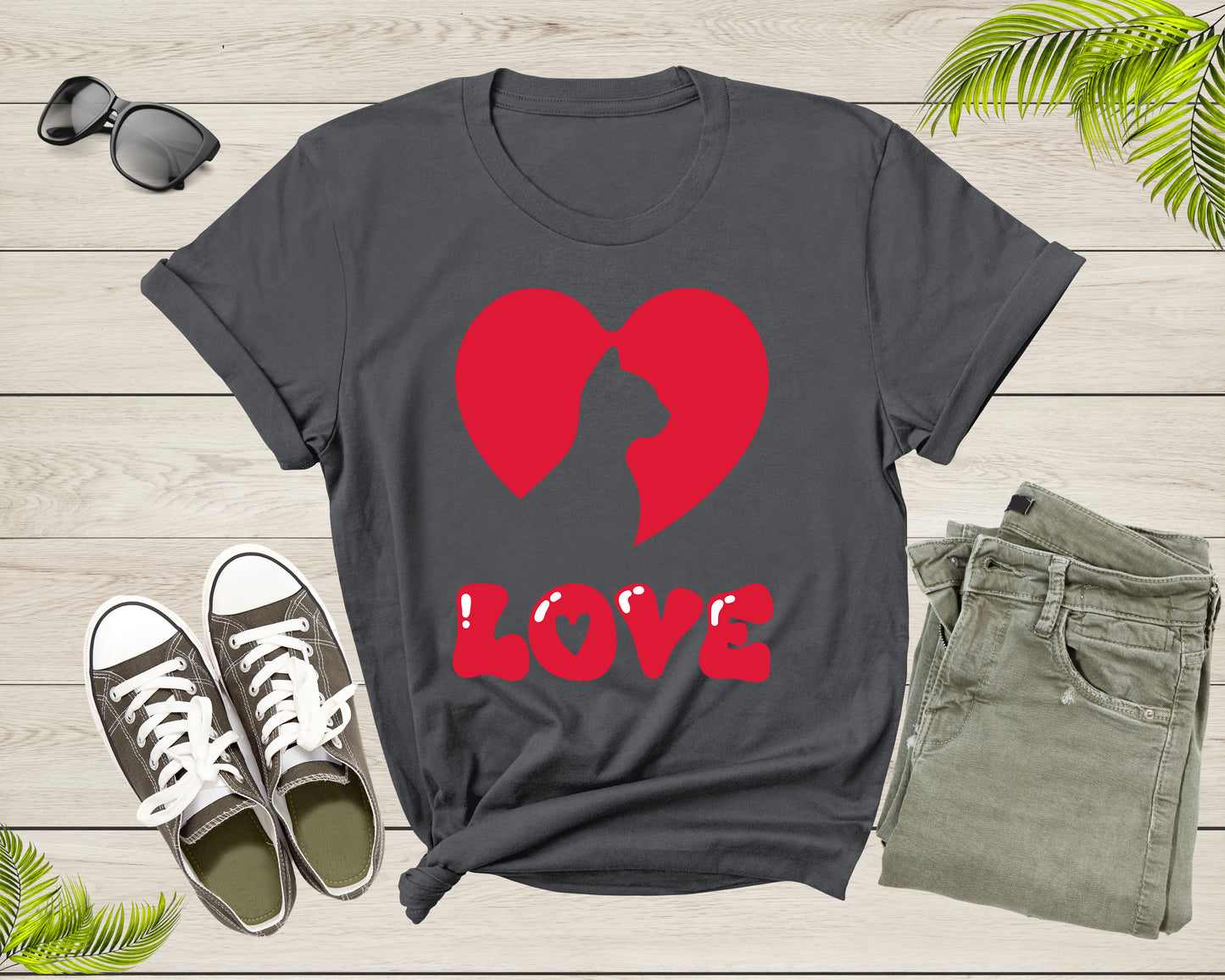 Cat Kitten Animal Lover Red Heart Love Like Pet Sweet Cat T-shirt Cat Kitten Shirt Men Women Kids Boys Girls Teens Cute Cat Graphic Tshirt