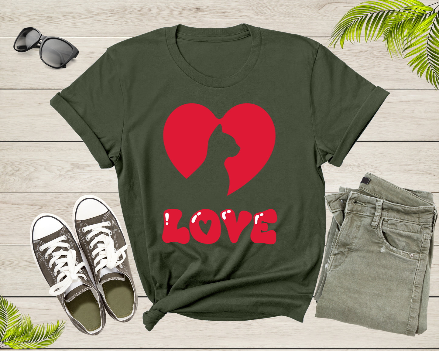 Cat Kitten Animal Lover Red Heart Love Like Pet Sweet Cat T-shirt Cat Kitten Shirt Men Women Kids Boys Girls Teens Cute Cat Graphic Tshirt