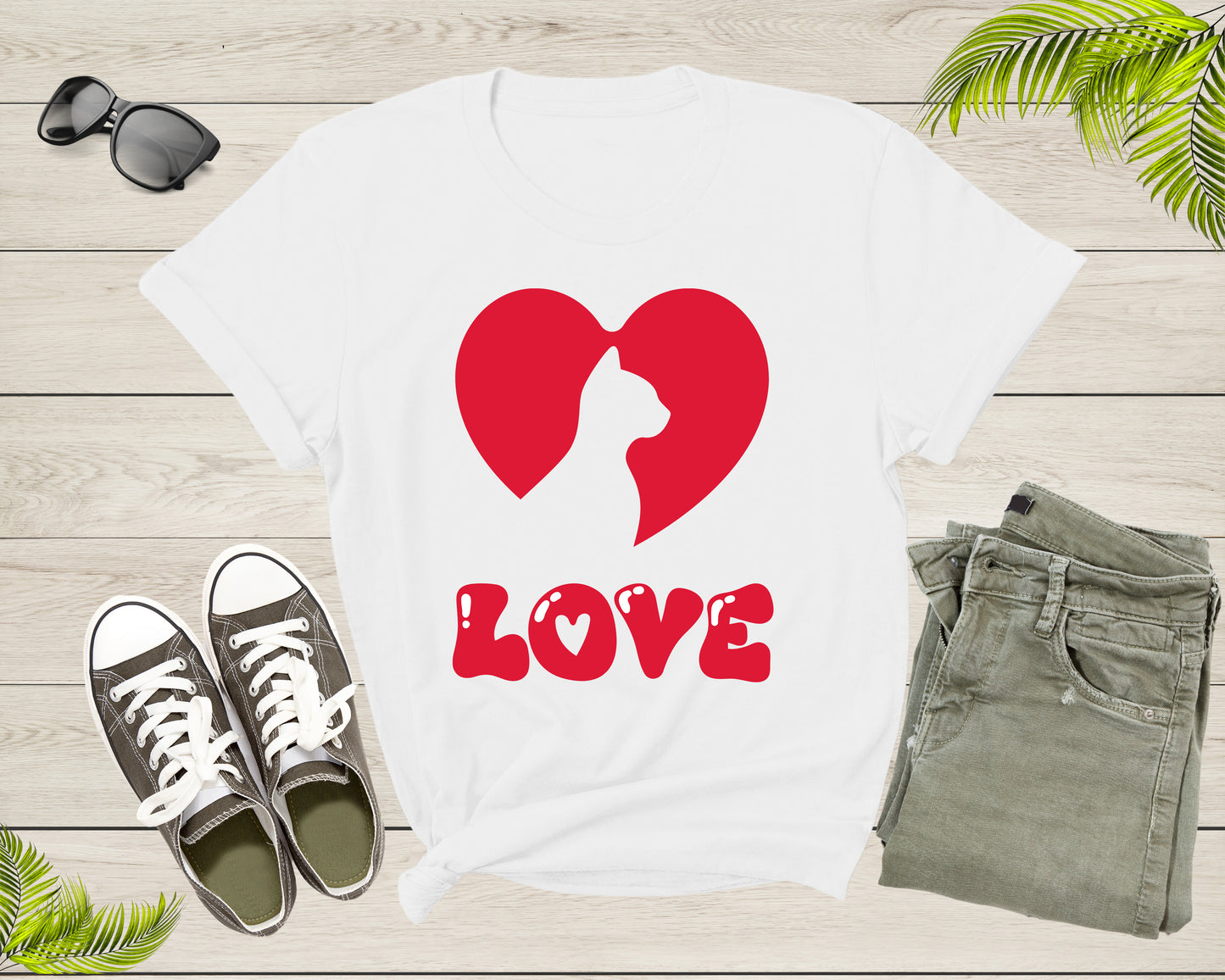 Cat Kitten Animal Lover Red Heart Love Like Pet Sweet Cat T-shirt Cat Kitten Shirt Men Women Kids Boys Girls Teens Cute Cat Graphic Tshirt