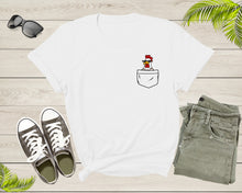 Load image into Gallery viewer, Cool Chicken Hen Rooster in Pocket with Meme Sunglasses T-Shirt Pocket Chicken Shirt for Men Women Kids Boys Girls Teens Graphic Tshirt