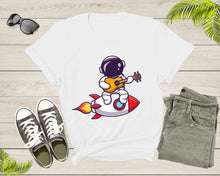 Load image into Gallery viewer, Astronaut Space Lovers Gift Guitarist Spaceman Graphic Rocket Adult Men Women Kids Boys Girls Shirt Astronaut Birthday Present T-shirt
