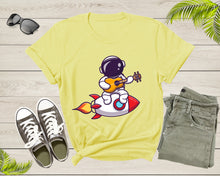Load image into Gallery viewer, Astronaut Space Lovers Gift Guitarist Spaceman Graphic Rocket Adult Men Women Kids Boys Girls Shirt Astronaut Birthday Present T-shirt