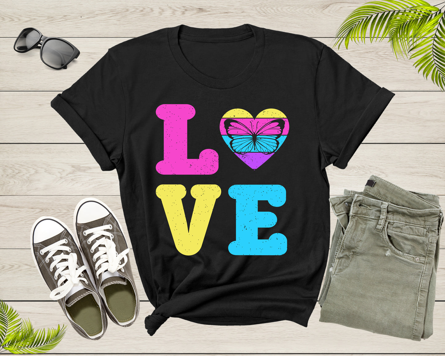Butterfly Lovers Botanical Gift for Women Girl Mom Sister T-Shirt Vintage Butterfly Shirt Butterfly Lover Cute Butterfly Insect Gift