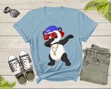 Load image into Gallery viewer, Cool Dabbing Dancing Panda Wearing Sunglasses Hat Necklace T-Shirt Panda Shirt for Men Women Kids Boys Girls Teens Graphic Gift Tshirt