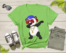Load image into Gallery viewer, Cool Dabbing Dancing Panda Wearing Sunglasses Hat Necklace T-Shirt Panda Shirt for Men Women Kids Boys Girls Teens Graphic Gift Tshirt