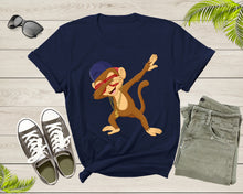Load image into Gallery viewer, Cool Dabbing Dancing Monkey Wearing Sunglasses Hat Necklace T-Shirt Monkey Shirt for Men Women Kids Boys Girls Teens Graphic Gift Tshirt