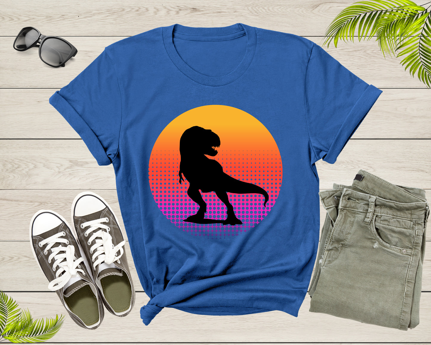 Cool Dinosaur T-Rex Animal Bird at Sunset for Men Women Kids T-Shirt Cute Dino Animal for Boys Girls T Shirt Trex Dinosaur Tshirt