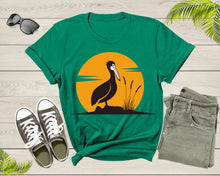 Load image into Gallery viewer, Cool Cute Pelican Bird Animal Sunset Nature For Men Women Kids T-shirt Vintage Retro Pelican Print Shirt Outfit Youth Graphic Design Tshirt