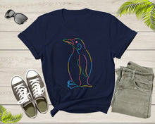 Load image into Gallery viewer, Colorful Emperor Penguin Bird Animal Standing Cool Profile T-shirt Penguin Shirt Penguin Lover Gift Animal Lover Shirt Emperor Penguin Shirt