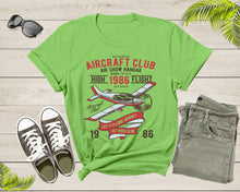 Load image into Gallery viewer, Cool Aircraft Club Plane Fly Airplane for Men Women Kids T-Shirt Plane Shirt for Men Women Kids Boys Girls Teens Pilots Graphic Gift Tshirt