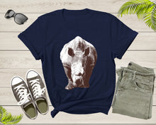 Load image into Gallery viewer, Cool Cute Walking Rhinoceros Hippopotamus Hippo Rhino Animal T-Shirt Rhino Shirt for Men Women Kids Boys Girls Teens Graphic Gift Tshirt