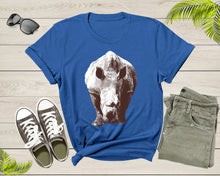 Load image into Gallery viewer, Cool Cute Walking Rhinoceros Hippopotamus Hippo Rhino Animal T-Shirt Rhino Shirt for Men Women Kids Boys Girls Teens Graphic Gift Tshirt