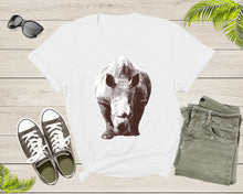 Load image into Gallery viewer, Cool Cute Walking Rhinoceros Hippopotamus Hippo Rhino Animal T-Shirt Rhino Shirt for Men Women Kids Boys Girls Teens Graphic Gift Tshirt
