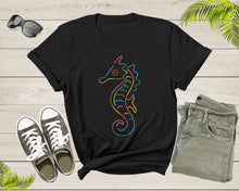 Load image into Gallery viewer, Colorful Ocean Sea Seahorse Underwater Fish Aquatic Animal T-shirt Seahorse Lover Shirt Marine Biologist Gift Seahorse Ocean Lover Shirt