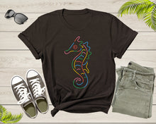 Load image into Gallery viewer, Colorful Ocean Sea Seahorse Underwater Fish Aquatic Animal T-shirt Seahorse Lover Shirt Marine Biologist Gift Seahorse Ocean Lover Shirt