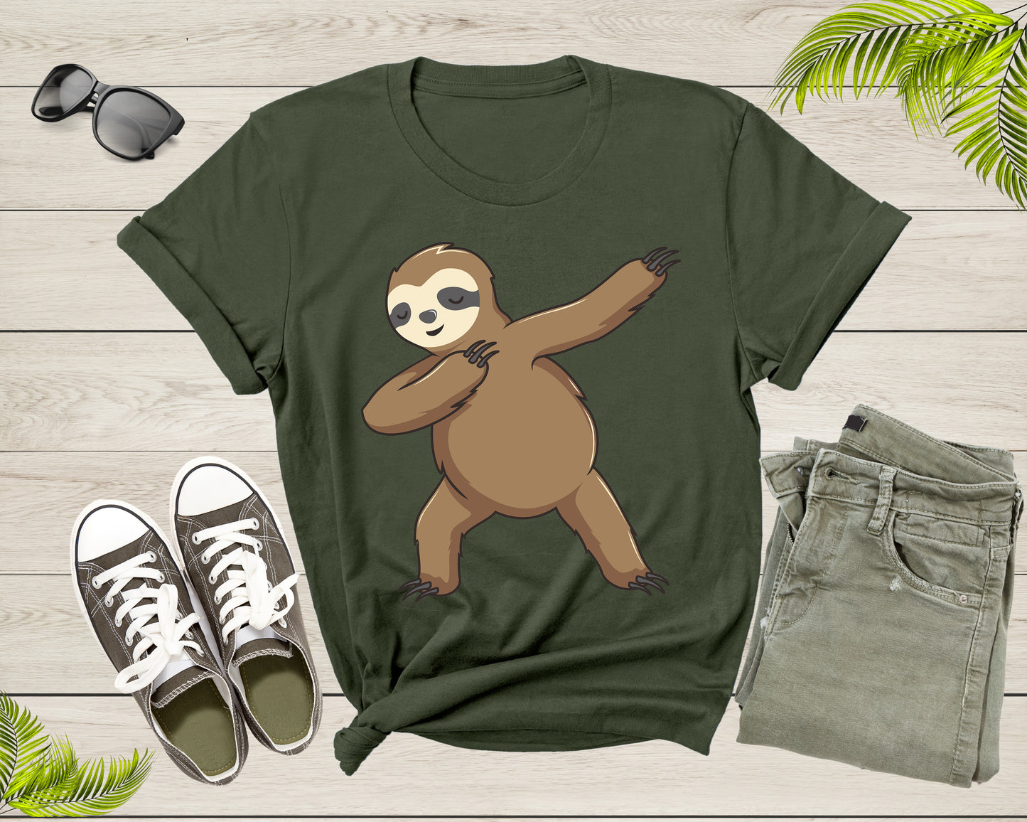 Cool Dabbing Dancing Lazy Sloth for Men Women Kids Boys Girl T-Shirt Sloth Animal Shirt for Men Women Kids Boys Girls Teens Gift Tshirt