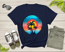 Load image into Gallery viewer, Colorful Beach Sunset Sky Palm Trees for Men Women Kids T-Shirt Summer Shirt for Men Women Kids Boys Girls Teens Summer Graphic Tshirt