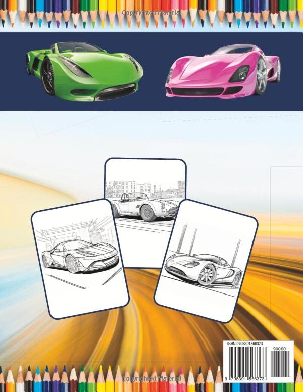 Exotic Luxury Cars Race Car Coloring Book Dream Luxury for Men Women Kids Boys Girls Teens 50 Vehicles Coloring Pages for Adults and Kids