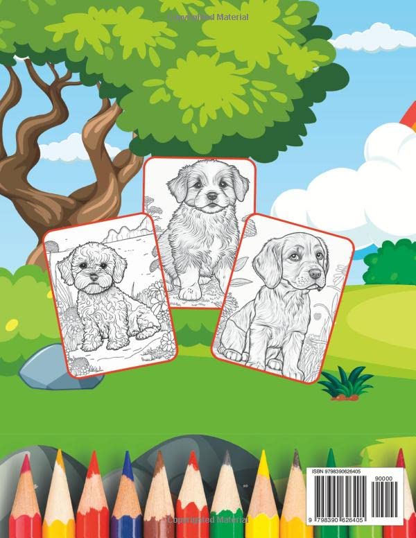 Dog Puppy Coloring Book Coloring Pages For Kids Adults Girls Boys Teens Dogs Puppy Animal Coloring Pages Kids Easy Simple Activity Coloring