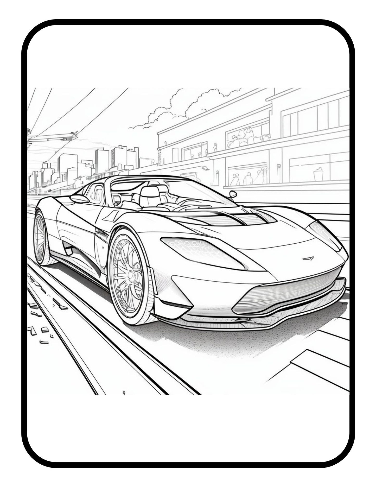 Exotic Luxury Cars Race Car Coloring Book Dream Luxury for Men Women Kids Boys Girls Teens 50 Vehicles Coloring Pages for Adults and Kids