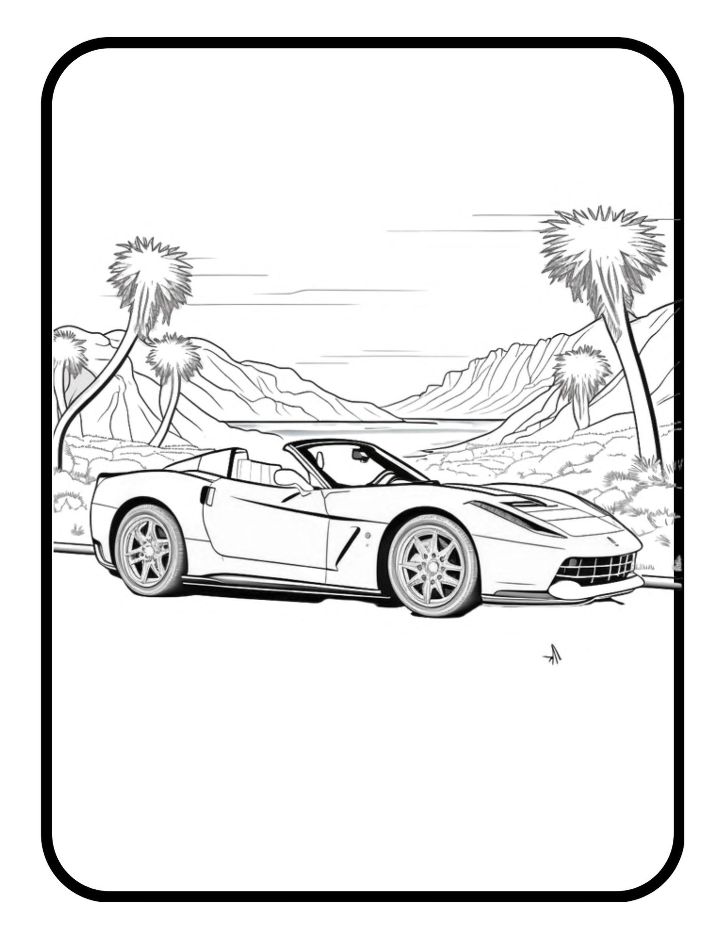 Exotic Luxury Cars Race Car Coloring Book Dream Luxury for Men Women Kids Boys Girls Teens 50 Vehicles Coloring Pages for Adults and Kids