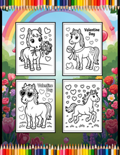 Load image into Gallery viewer, Cute Lama Valentine’s Day Coloring Book Bold Easy Pages for Kids Teens Adults Stress Relief Relaxation Gift
