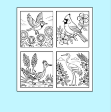 Load image into Gallery viewer, Cute Birds Flowers Coloring Book for Adults Kids Easy Nature Pages for Relaxation and Stress Relief
