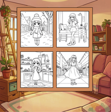 Load image into Gallery viewer, Kawaii Anime Girls Coloring Book for Kids Teens Adults – Cute Manga Characters Easy Japanese Scenes
