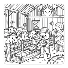 Load image into Gallery viewer, Cozy Farm Life Animals Coloring Book for Adults Kids Boys Girls Teens: Country Life Cute Farm Animals Activity Coloring Pages for Children
