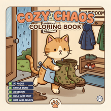 Load image into Gallery viewer, Funny Cozy Chaos Coloring Book for Adults Kids Boys Girls Teens Stress Relief Cool Cute Animals in Chaos Coloring Sheets for School Children
