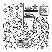 Load image into Gallery viewer, Cozy Sunday Coloring Book for Adults Kids Boys Girls Teens: Cool Funny Animals Weekend Sunday Coloring Pages for School Children
