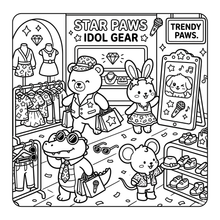 Load image into Gallery viewer, Cozy Pop Star Animal Coloring Book for Adults Kids Boys Girls Teens Bold and Easy Cool Pop Star Singer Animal Coloring Sheets for Children
