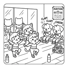 Load image into Gallery viewer, Cozy Pop Star Animal Coloring Book for Adults Kids Boys Girls Teens Bold and Easy Cool Pop Star Singer Animal Coloring Sheets for Children
