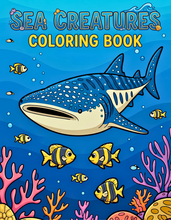 Load image into Gallery viewer, Cozy Cute Sea Creatures Coloring Book for Kids Adults Boys Girls Teens: Cool Underwater Animals Sea Ocean Fish Coloring Activity Book
