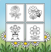 Load image into Gallery viewer, Cute Cozy Simple Flower Coloring Book for Kids Boys Girls Teens: Cool Garden Flower Coloring Activity Book for School Kids Birthday Gift
