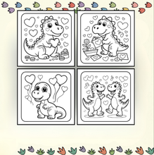 Load image into Gallery viewer, Cute Dinosaur Coloring Book Gift for Adults Kids Men Women Boys Girls Teens: Single Sided Dino Coloring Activity Sheets Book for Children
