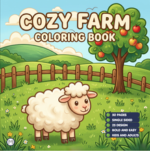 Load image into Gallery viewer, 50 Pages Cute Farm Animals Coloring Book Gift for Kids Boys Girls Teens Children Youth: Country Farm Animals Cow Sheep Coloring Book
