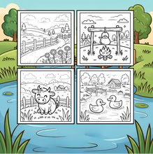 Load image into Gallery viewer, 50 Pages Cute Farm Animals Coloring Book Gift for Kids Boys Girls Teens Children Youth: Country Farm Animals Cow Sheep Coloring Book
