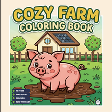 Load image into Gallery viewer, 50 Pages Cute Farm Animals Coloring Book Gift for Kids Boys Girls Teens Children Youth: Country Farm Animals Cow Sheep Coloring Book
