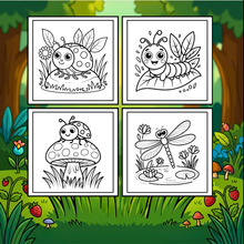 Load image into Gallery viewer, Funny Cute Bugs and Insects Coloring Book for Adults Men Women Kids Boys Girls Toddlers Teens Stress Relief Relaxation Coloring Book
