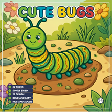 Load image into Gallery viewer, Funny Cute Bugs and Insects Coloring Book for Adults Men Women Kids Boys Girls Toddlers Teens Stress Relief Relaxation Coloring Book
