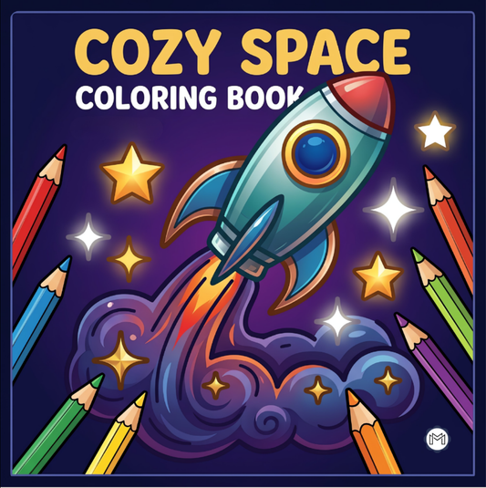 Cozy Outer Space Galaxy Planet UFO Extraterrestrial Coloring Book Gift for Kids Boys Girls: Astronaut Planet Space Coloring Activity Book